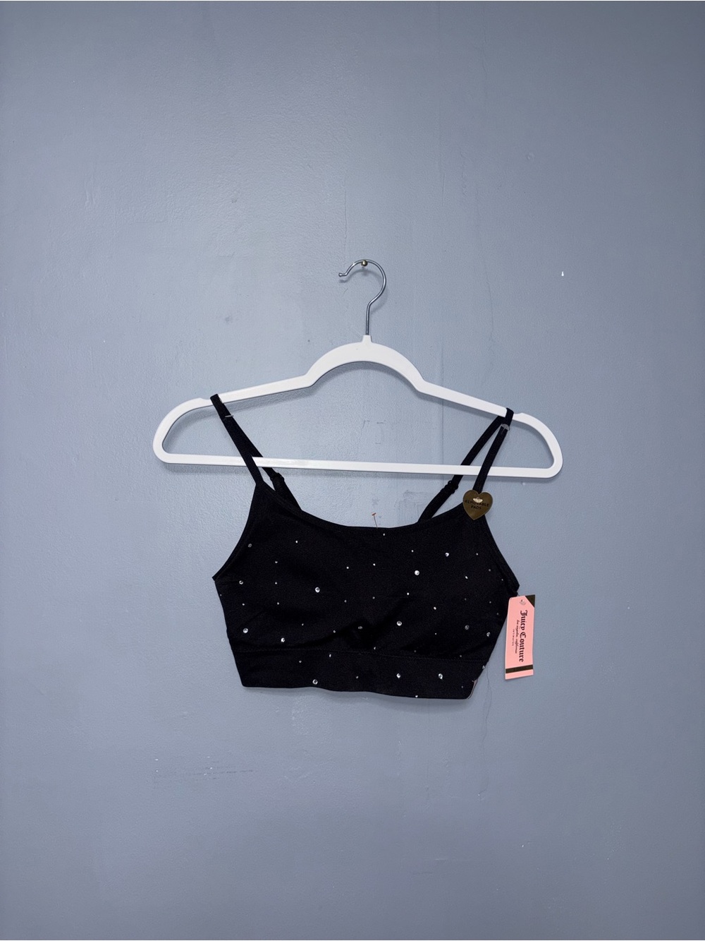 Juicy Couture | Black Sequin Sports Bra NWT | Size XL